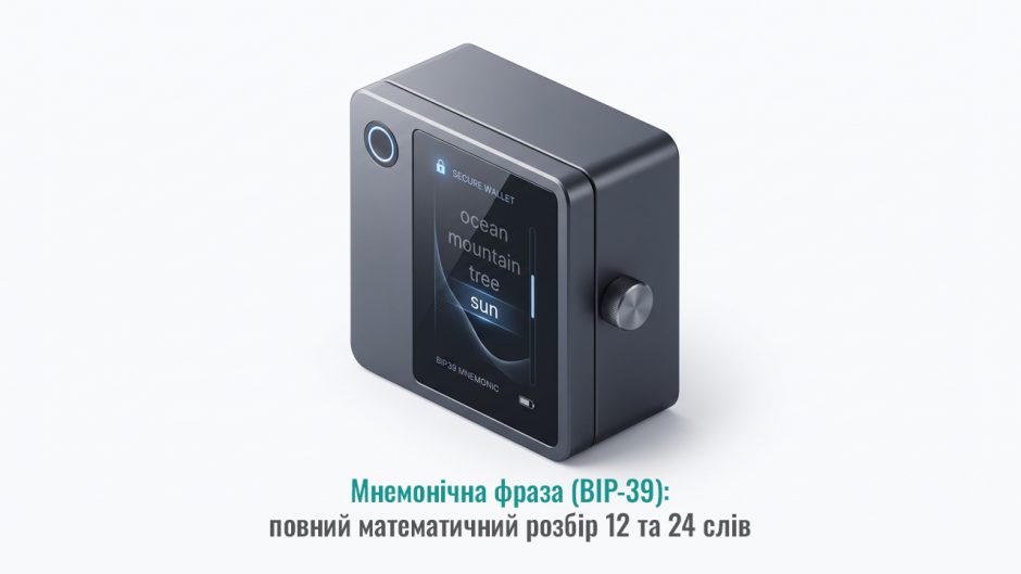 Мнемонічна фраза (BIP-39): повний математичний розбір 12 та 24 слів