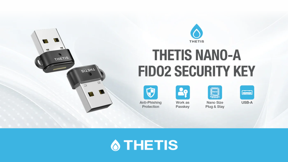 Відмінності між ключами безпеки Thetis Nano-A FIDO2 Security Key та Thetis Nano-C FIDO2 Security Key