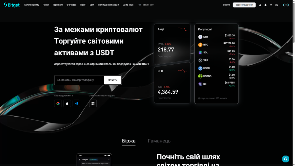Огляд криптовалютної біржі Bitget